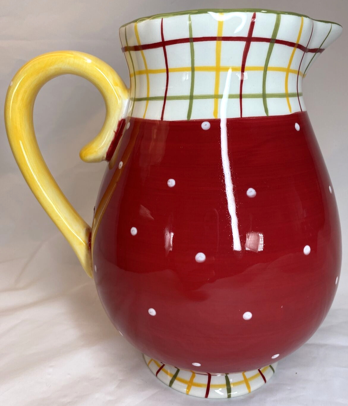 Roscher & Co. Earthenware “Harmony Collection” Footed 2 Quart Pitcher