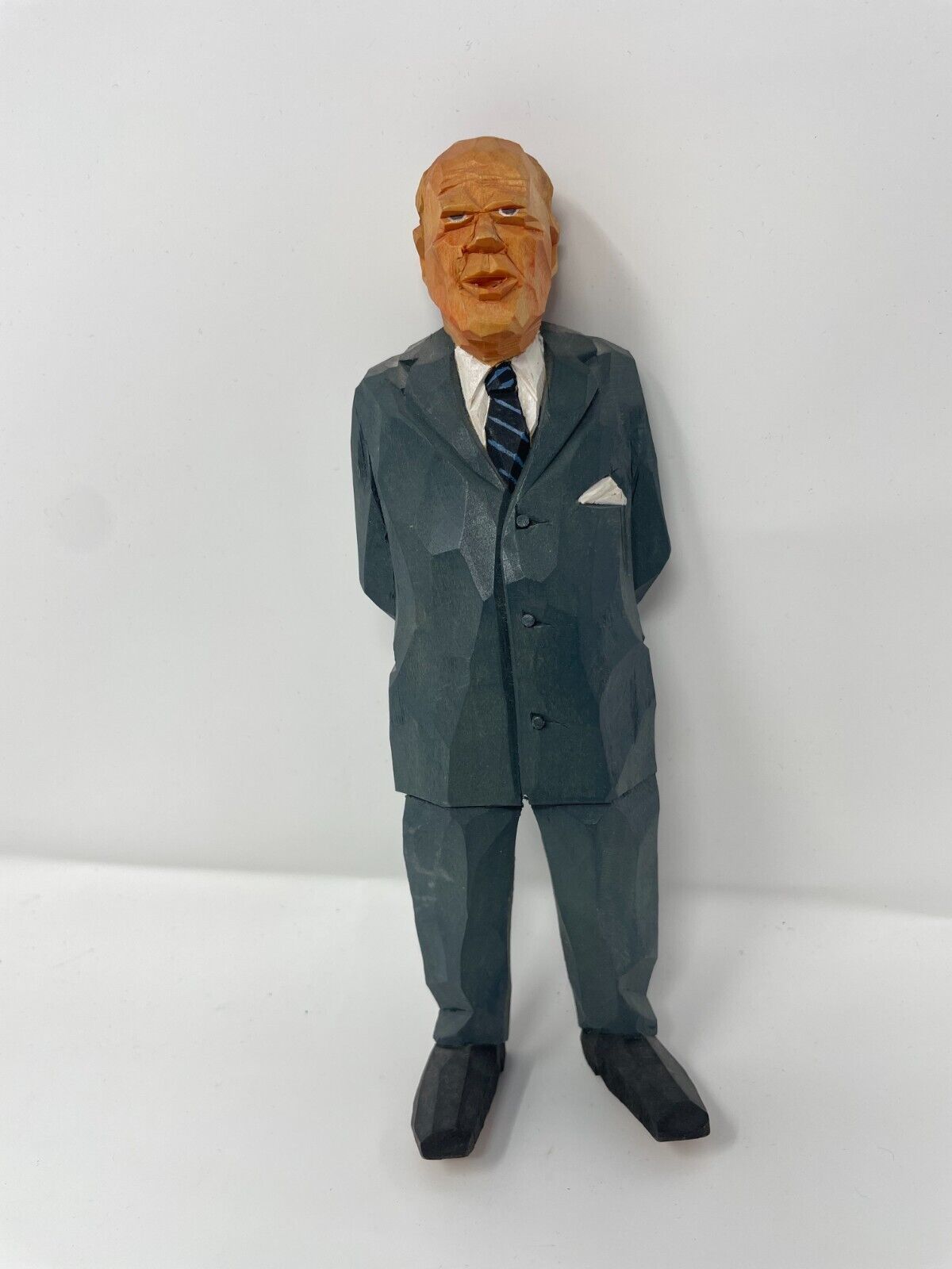 SIGNED GUNNARSSON  Hand Paint Wood Figure Presidents Of United States