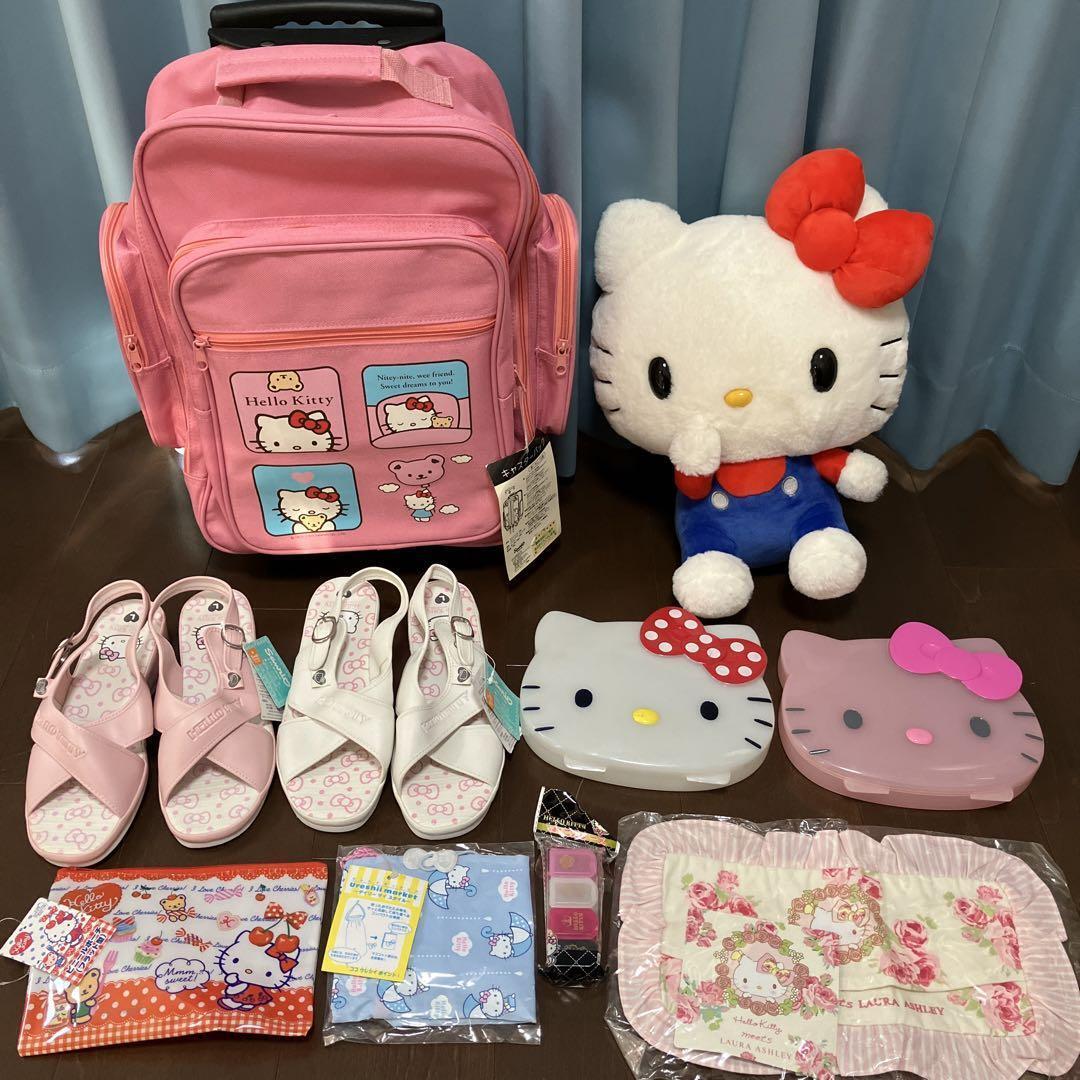 Sanrio Goods lot of 10 Hello Kitty Caster bag Stuffed toy Nurse shoes Pouch  