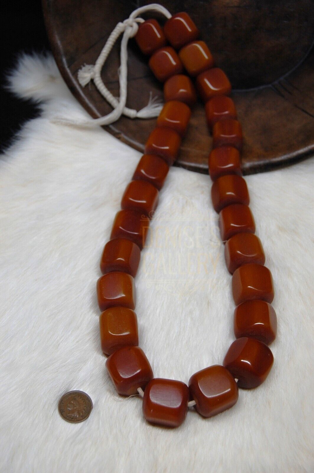 RARE & UNIQUE Cubed Simulated AMBER TRADE BEADS ~ Sale is for One (1) Bead