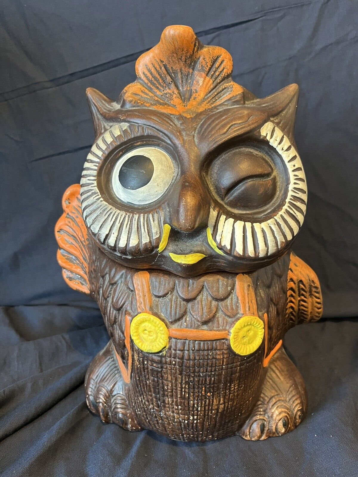 Vintage California Originals Winking Waving Woodsy Owl Cookie Jar