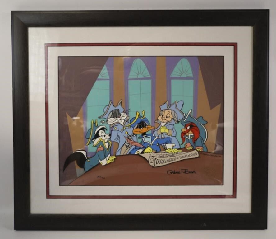 Chuck Jones Ducklaration of Independence  (#265/750) Hand-Painted Cel Signed COA