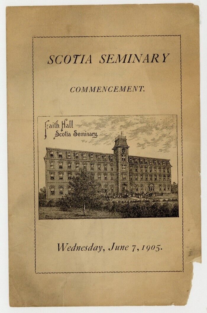 Scotia Seminary 1905 Commencement Program Black Women's College Suffragist 