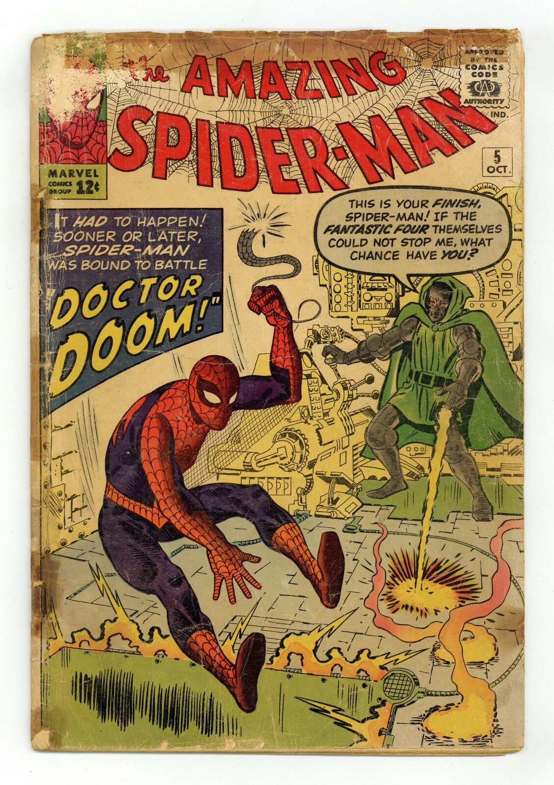 Amazing Spider-Man #5 FR/GD 1.5 1963 1st Dr. Doom outside Fantastic Four