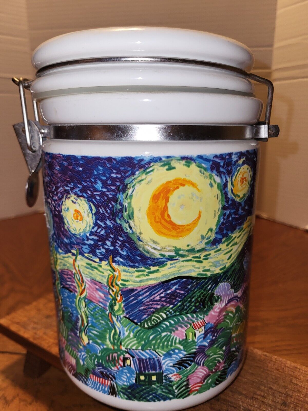 Chaleur Masters Collection D. Burrows Vincent Van Gogh Starry Night Canister~8IN