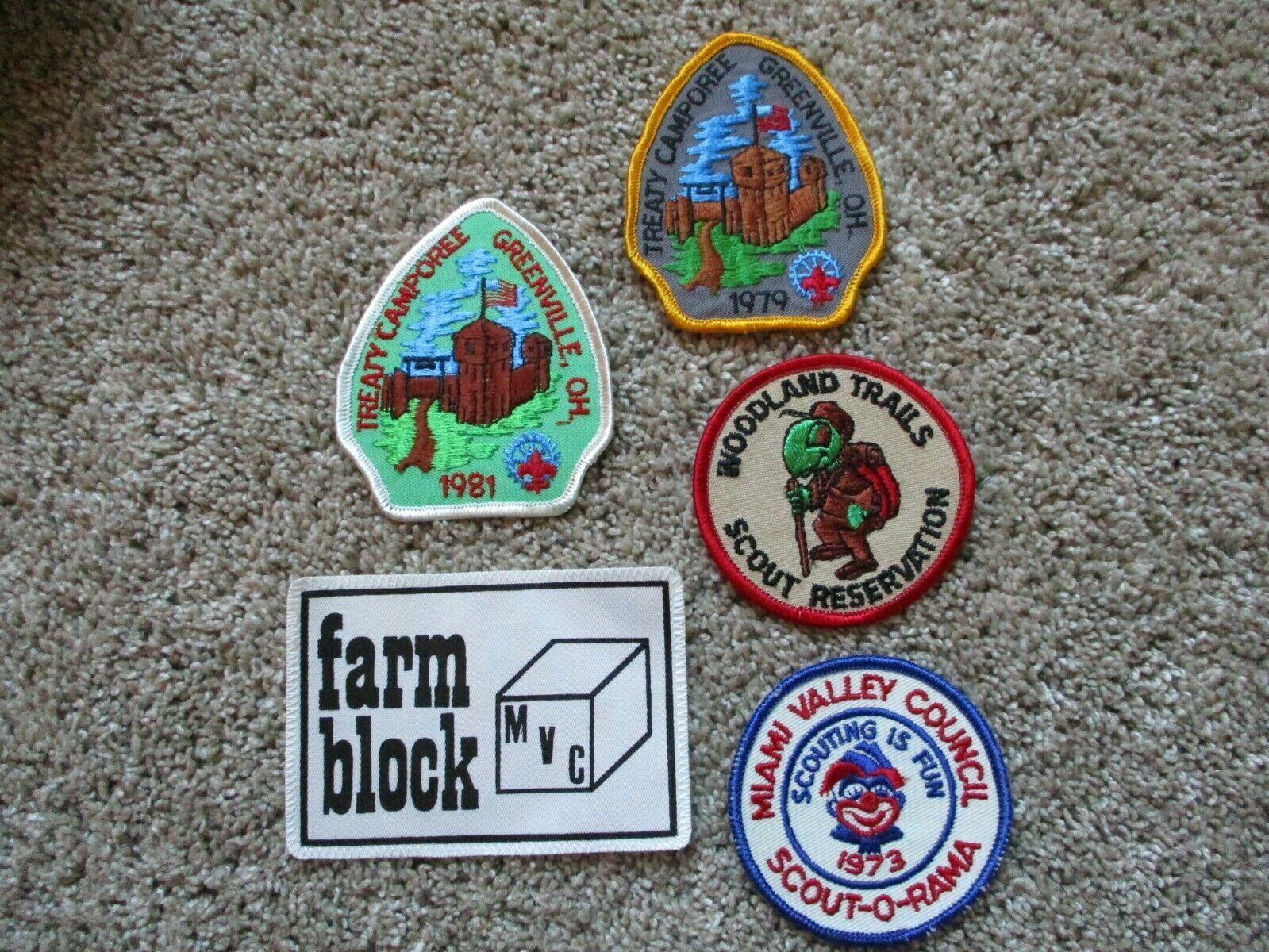 Lot of 5 BSA boy scout patches #14