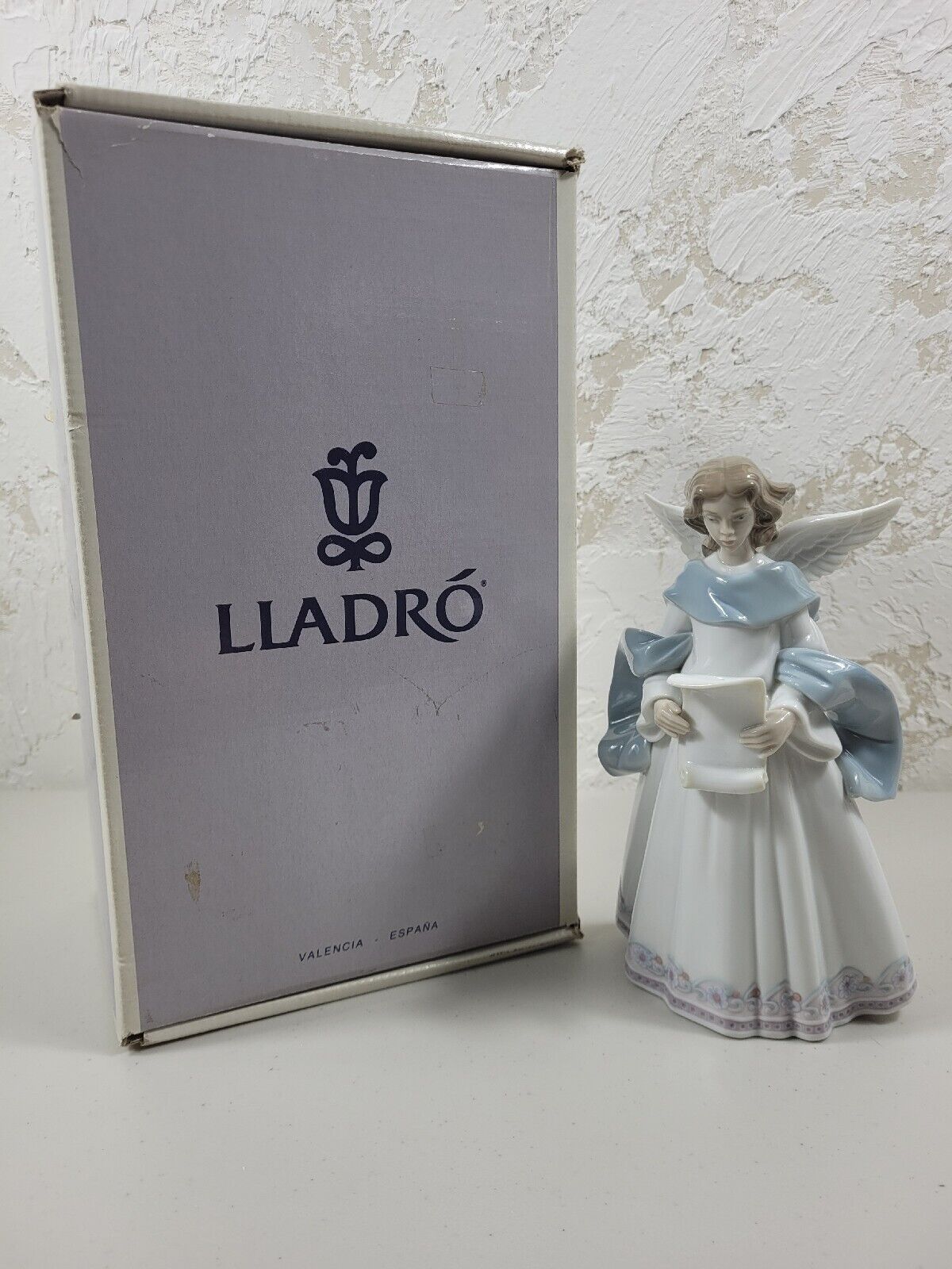 Lladro Rejoice Angel Cantor 1996 #06321 Treetopper Retired with Original Box 