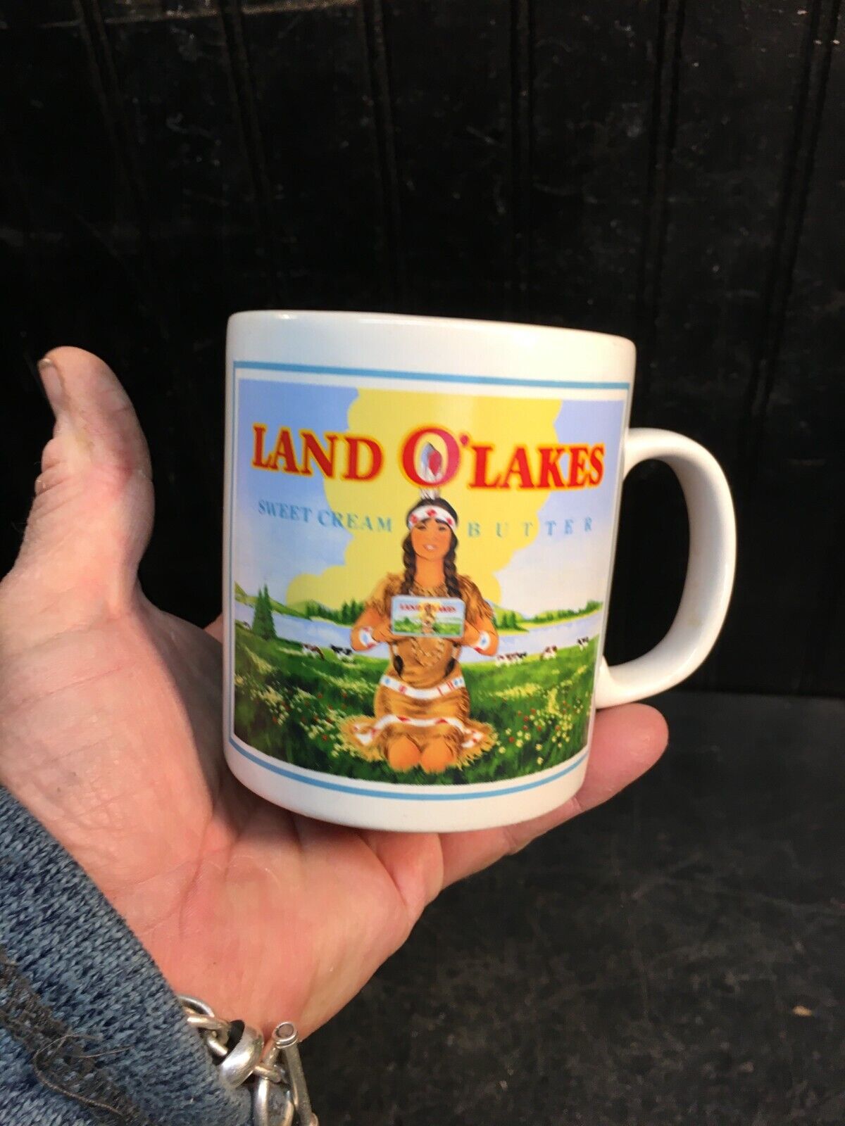Land O Lakes Sweet Cream Butter Retired Logo Coffee Mug Cup