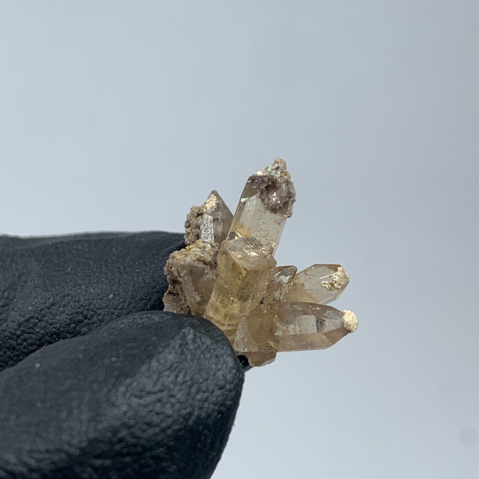 RED/CHAMPAGNE TOPAZ W/RUTILE CRYSTAL CLUSTER ON MATRIX FROM SAN LUIS POTOSI MEXI
