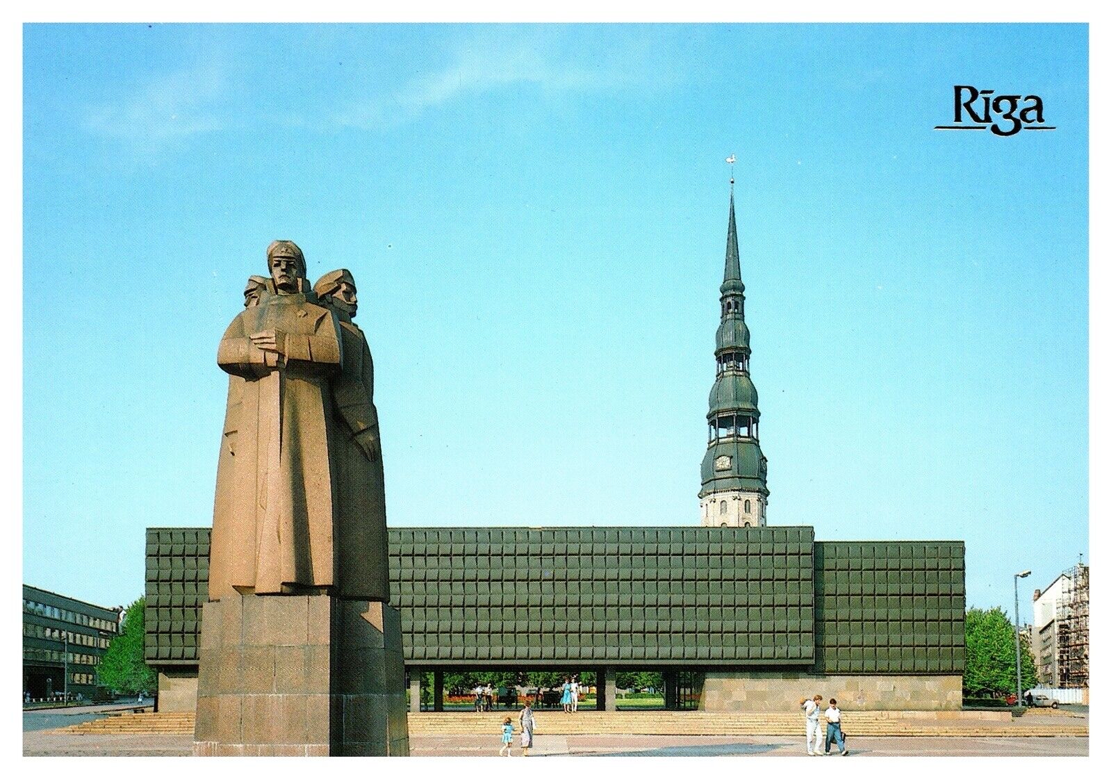 Statue Museum Latvian Red Riflemen Sculptor V Albergs Architects Postcard UNP
