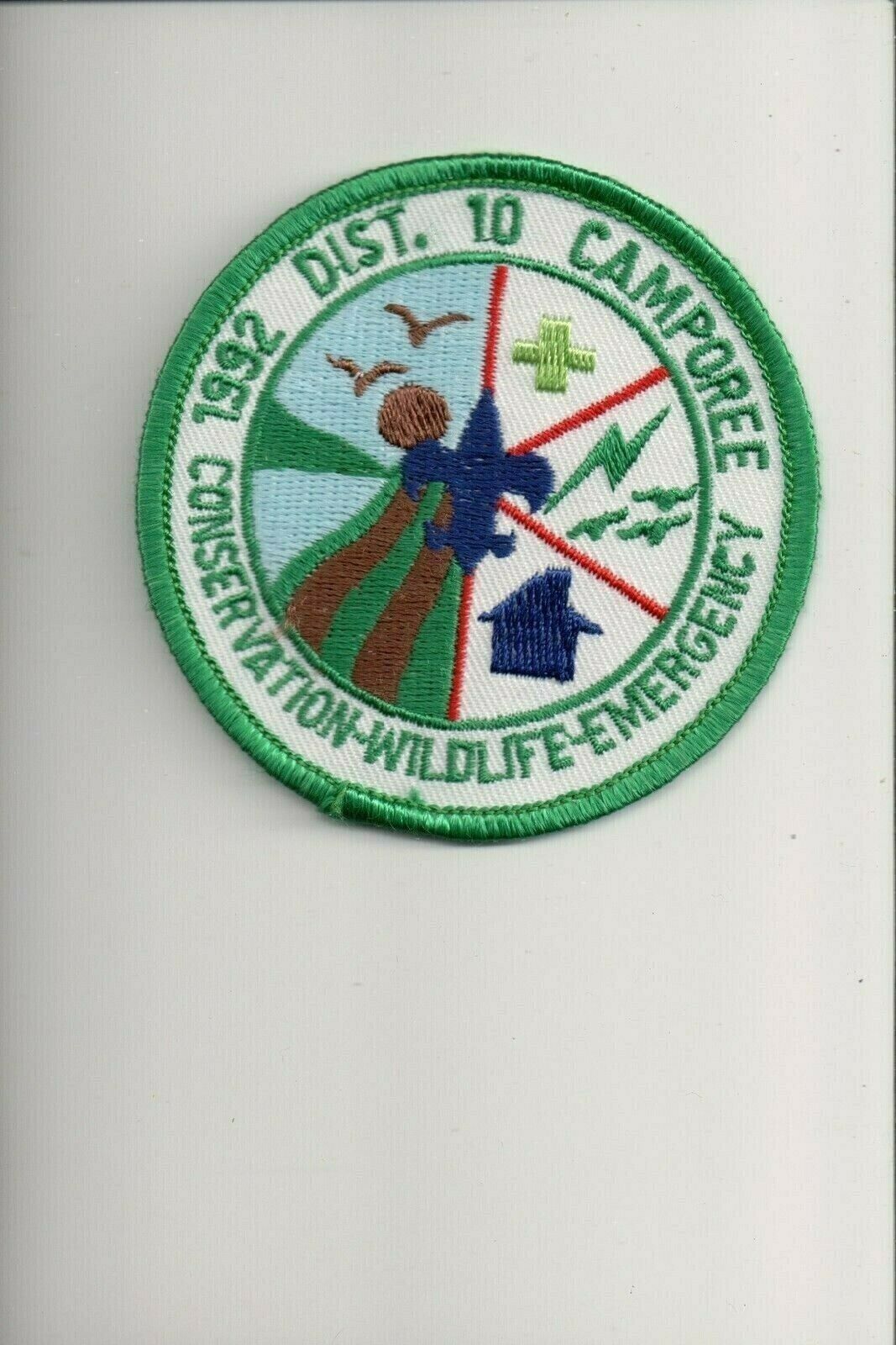 1992 District 10 Camporee Conservation Wildlife Emergency patch