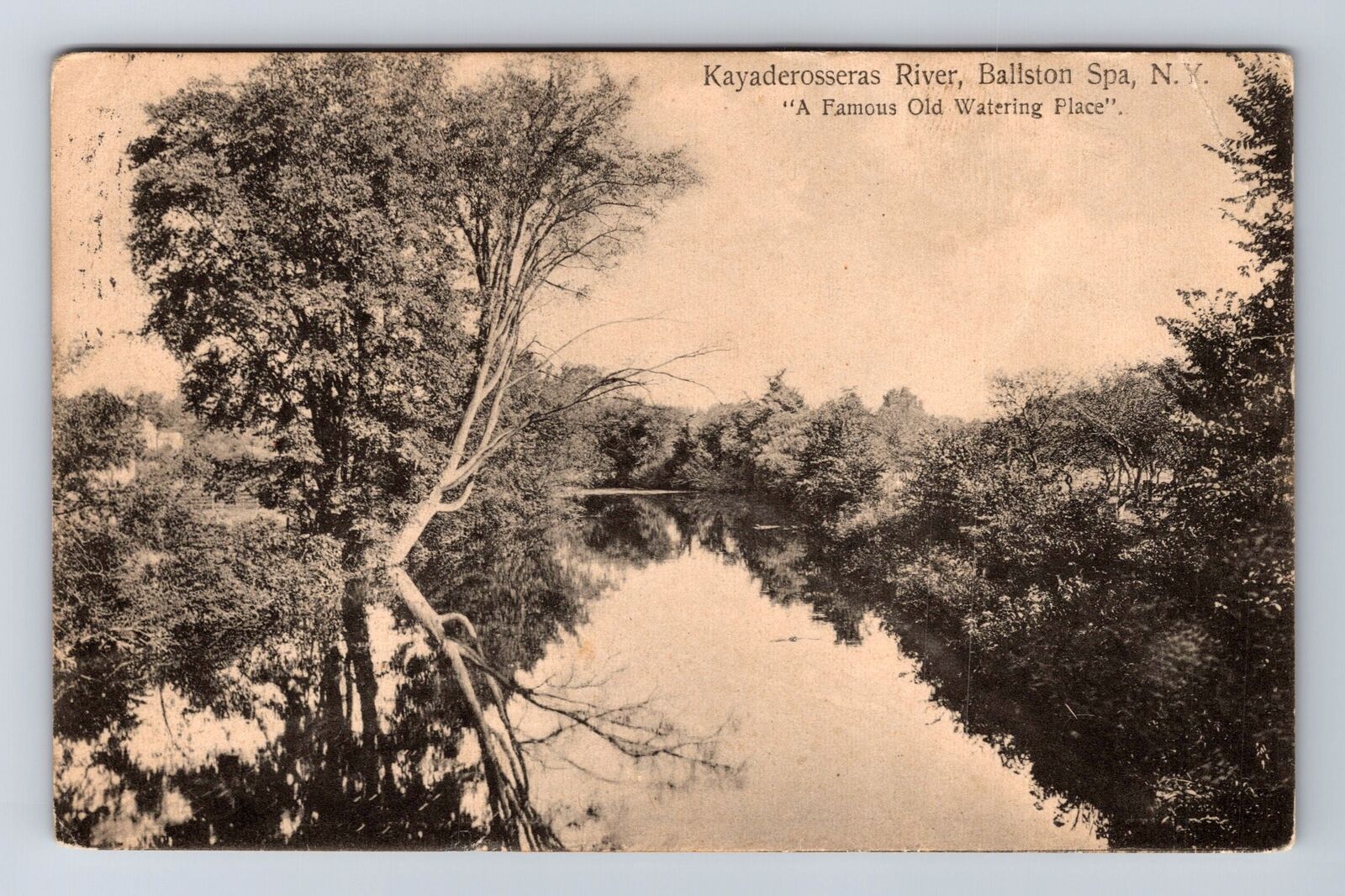 Ballston Spa NY-New York, Kayaderosseras River, Antique, Vintage c1910 Postcard