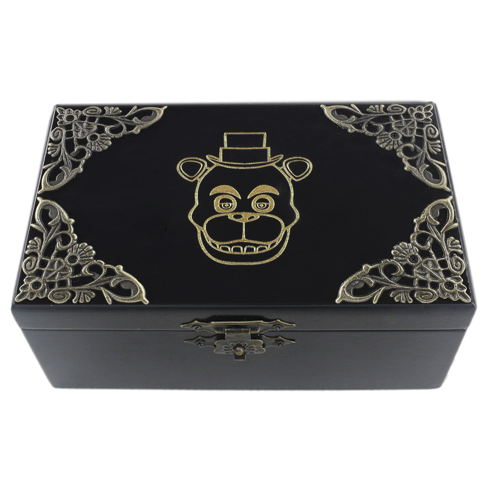 VINTAGE COVER RECTANGLE WIND UP MUSIC BOX  : FIVE NIGHTS AT FREDDY\'S