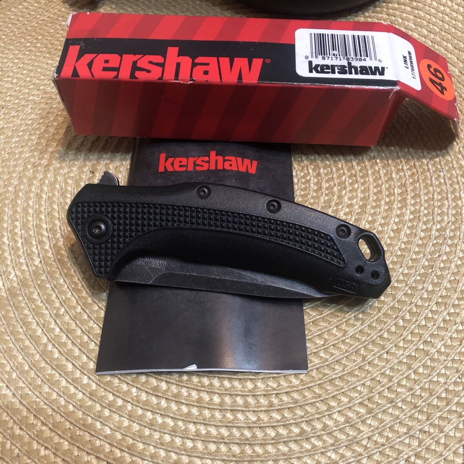 New Kershaw A/O Link 1776BW Folding Pocket Knife - 420HC Blade