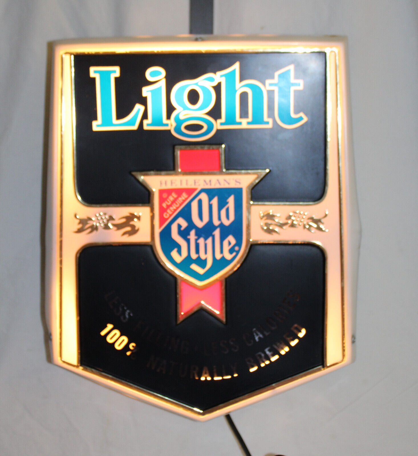 Vintage 1981 Heileman\'s Old Style Light Beer Lighted Motion Sign