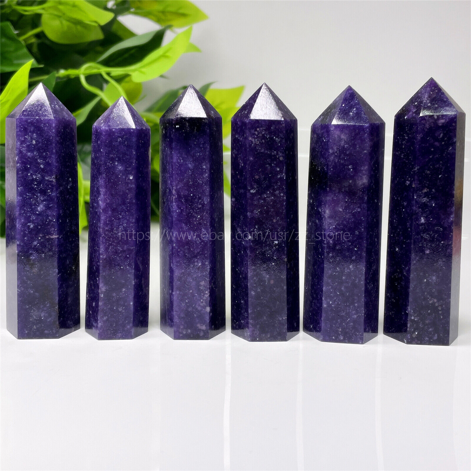 Wholesale Lot 1Lb Purple Lepidolite Obelisk Tower Point Crystal Reiki Healing