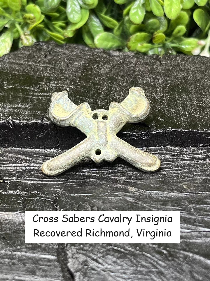 Old Rare Vintage Antique Civil War Relic Brass Cavalry Cross Sabers Richmond, VA
