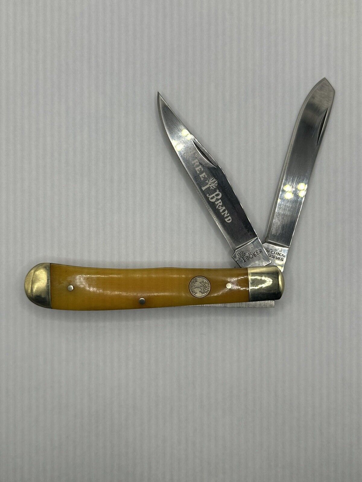 Boker Traditional Series Trapper Yellow Bone Folding Knife German Made