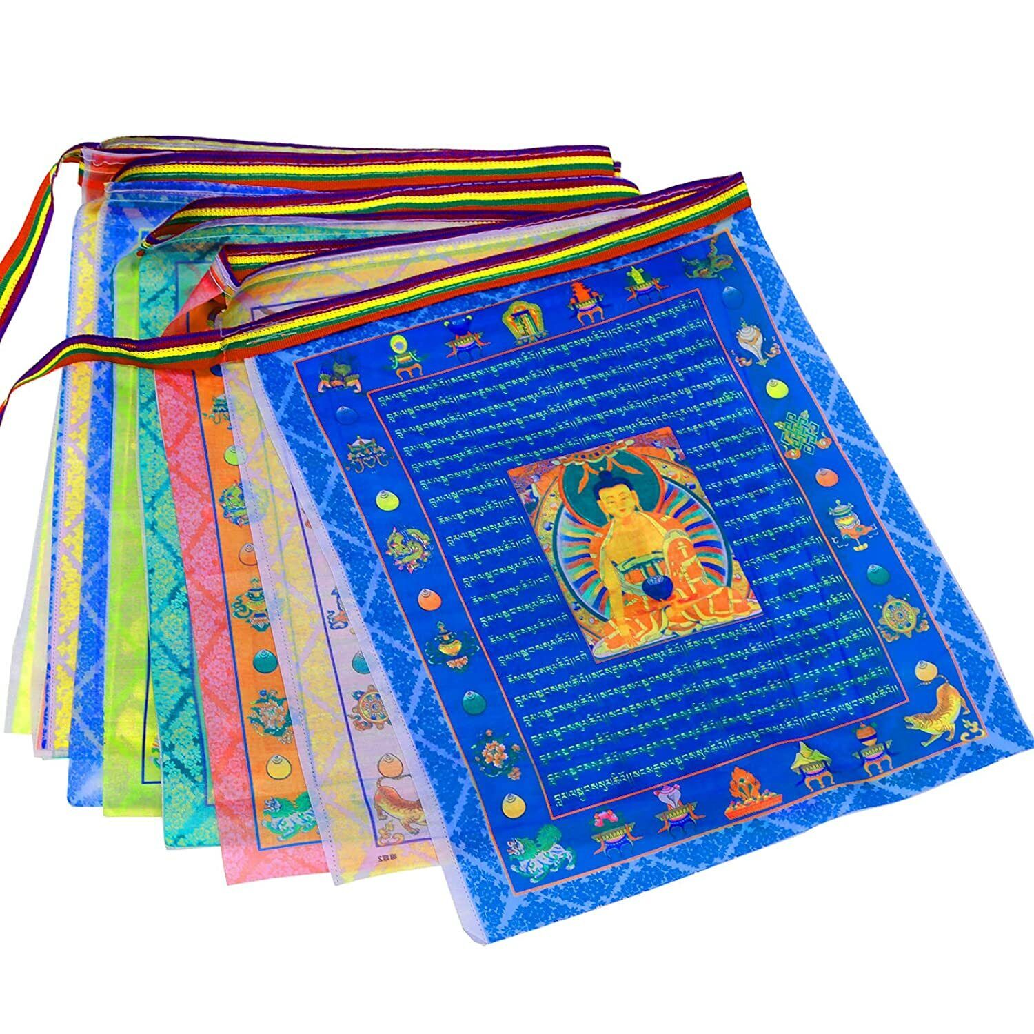 Tibetan Buddhist Prayer Flags 20Pcs Outdoor Meditation Traditional 11x14 inches