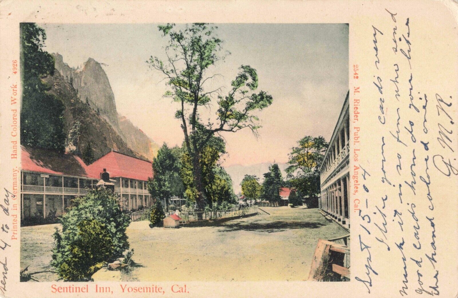 Sentinel Inn Yosemite California CA Early 1904 Postcard