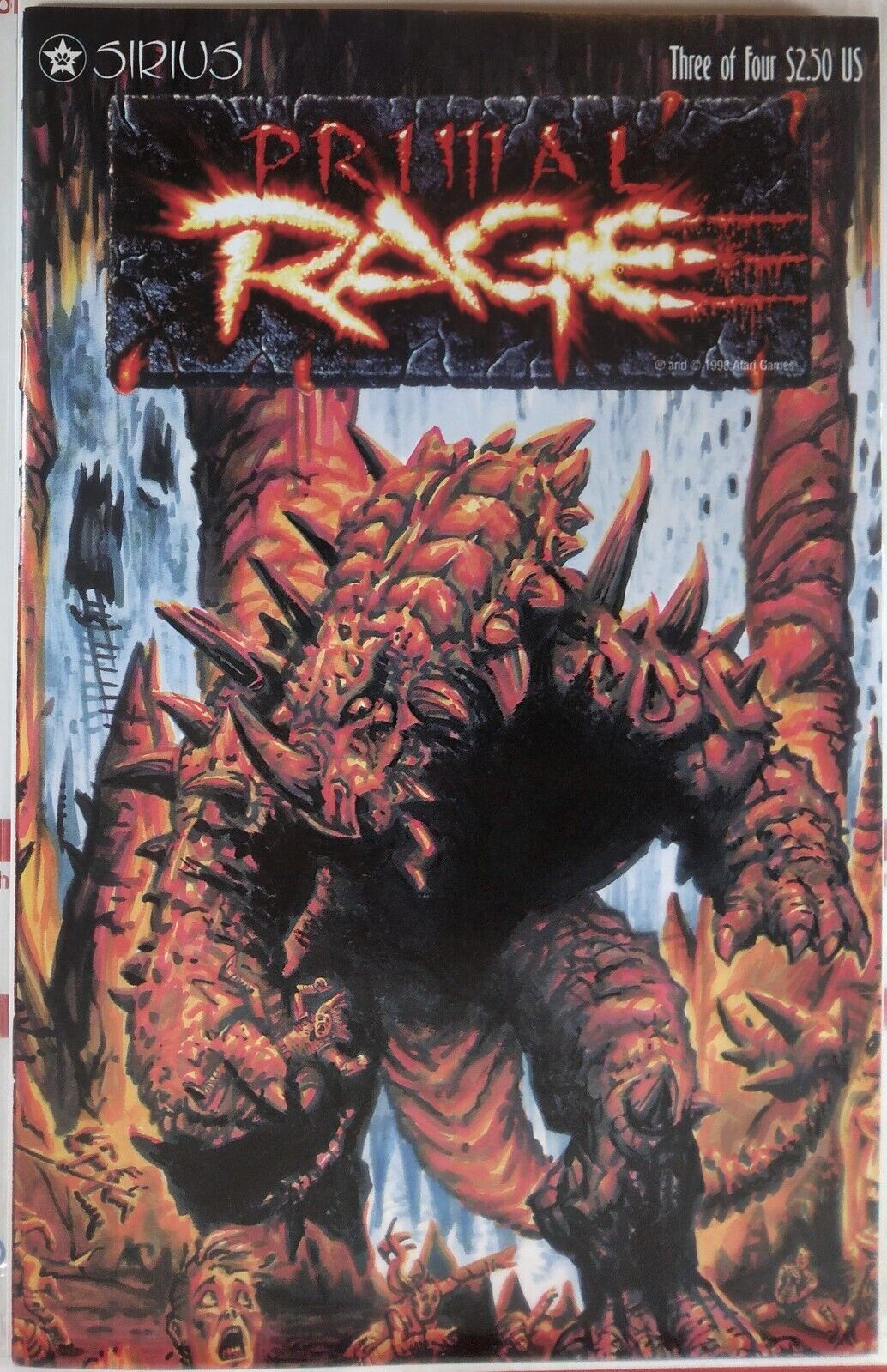 🔥 PRIMAL RAGE #3 NM- Sirius 1996 ATARI video game shin Godzilla Kong Ultraman