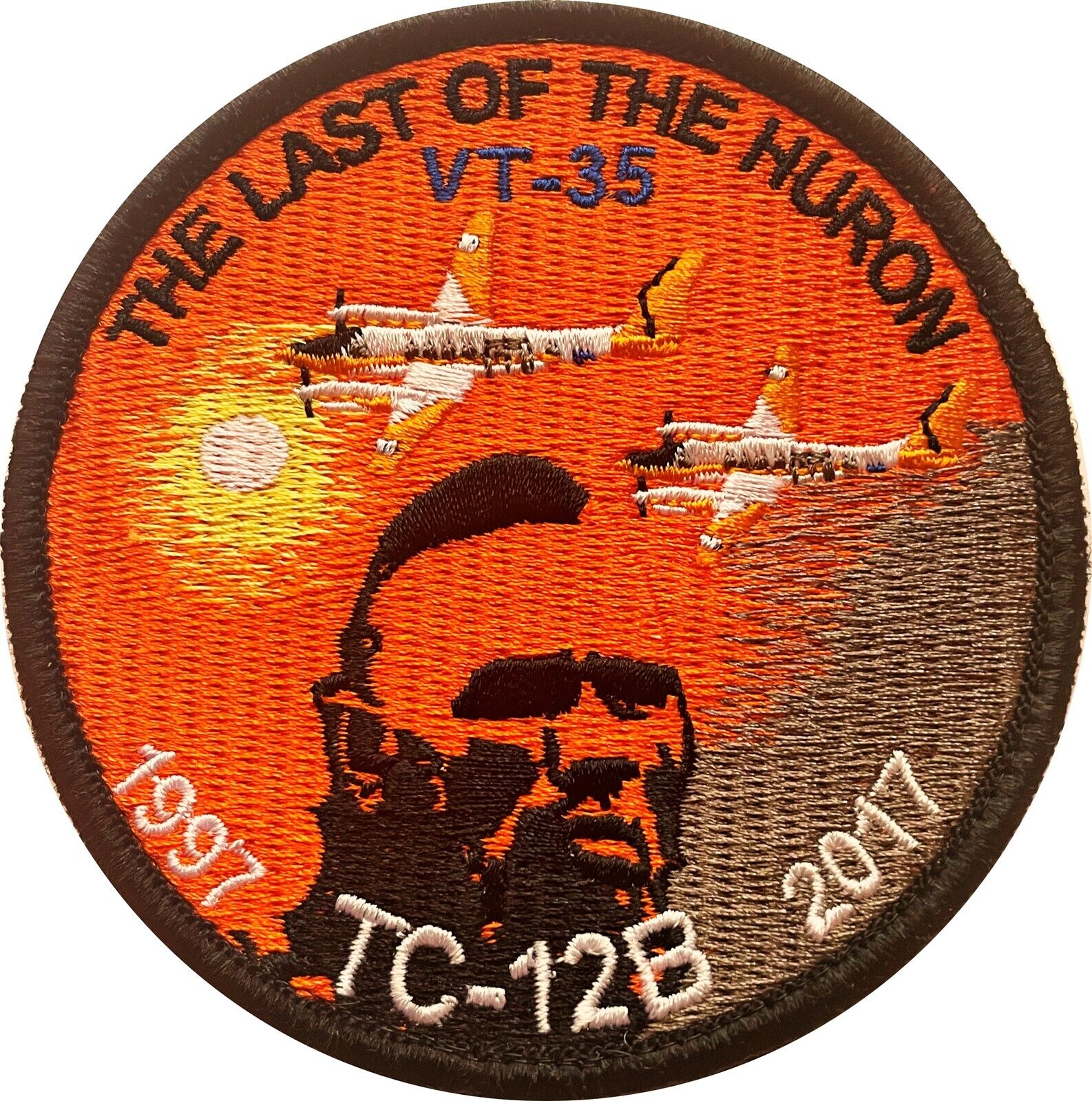 VT-35 Stingrays TC-12B Last of the Huron 1997-2017 US Navy jacket patch