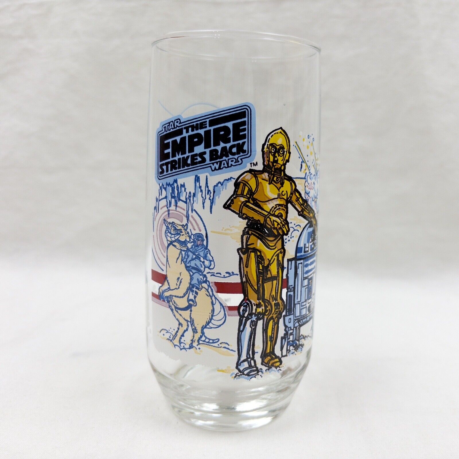 Vtg 1980 Coca Cola Burger King Star Wars C-3PO R2-D2 Drinking Glass Tumbler 6\