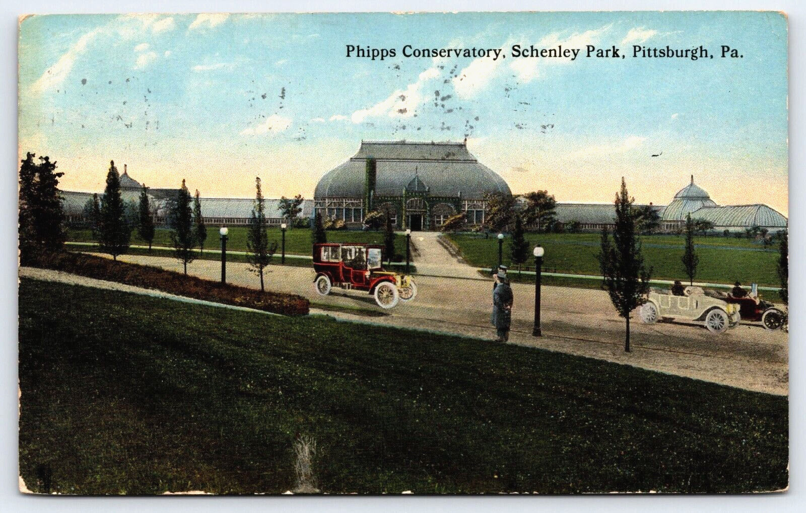 Pittsburgh, PA, Phipps Conservatory, Schenley Park Antique Vintage 1914 Postcard
