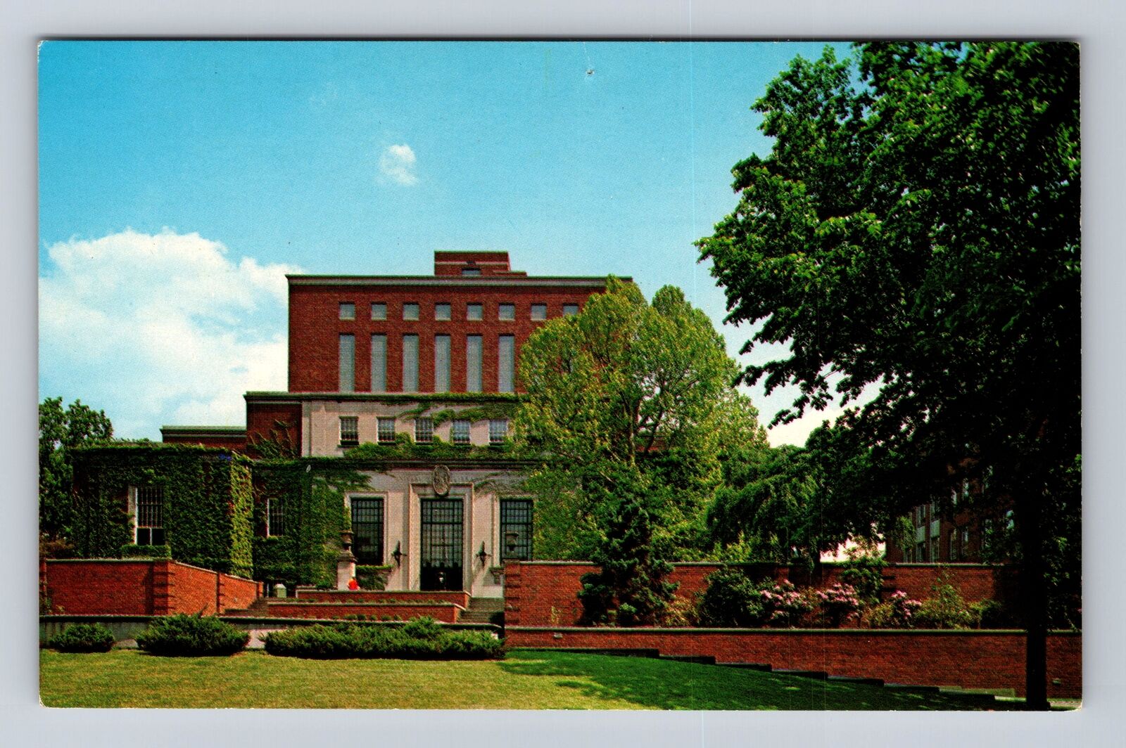 Morgantown WV-West Virginia, Library, Antique, Vintage Souvenir Postcard