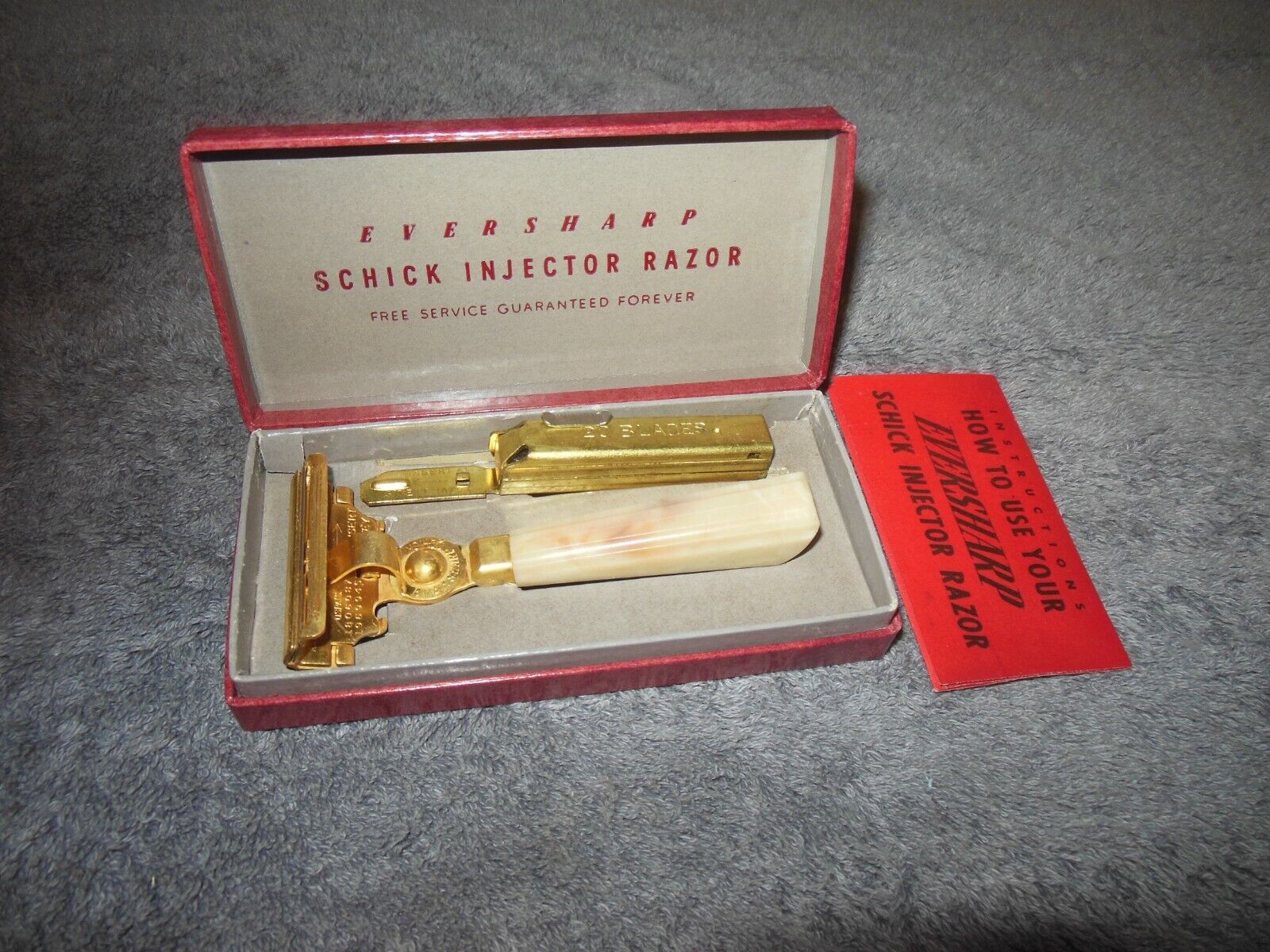 Vintage Schick Eversharp Injector Razor Unused In Box with 20 Blades NOS