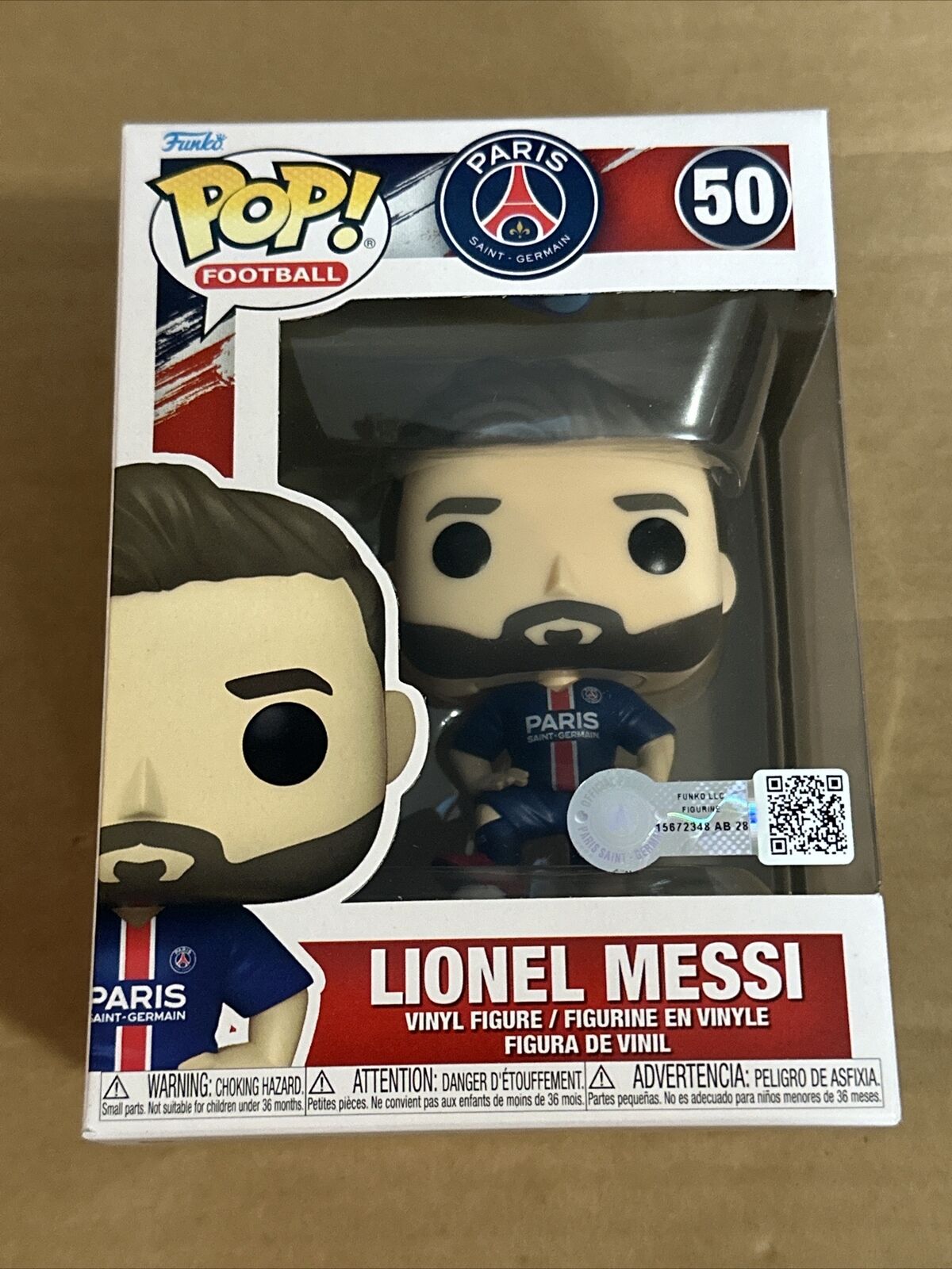 Funko POP Football PSG Leonel Messi #50 W/ Protector