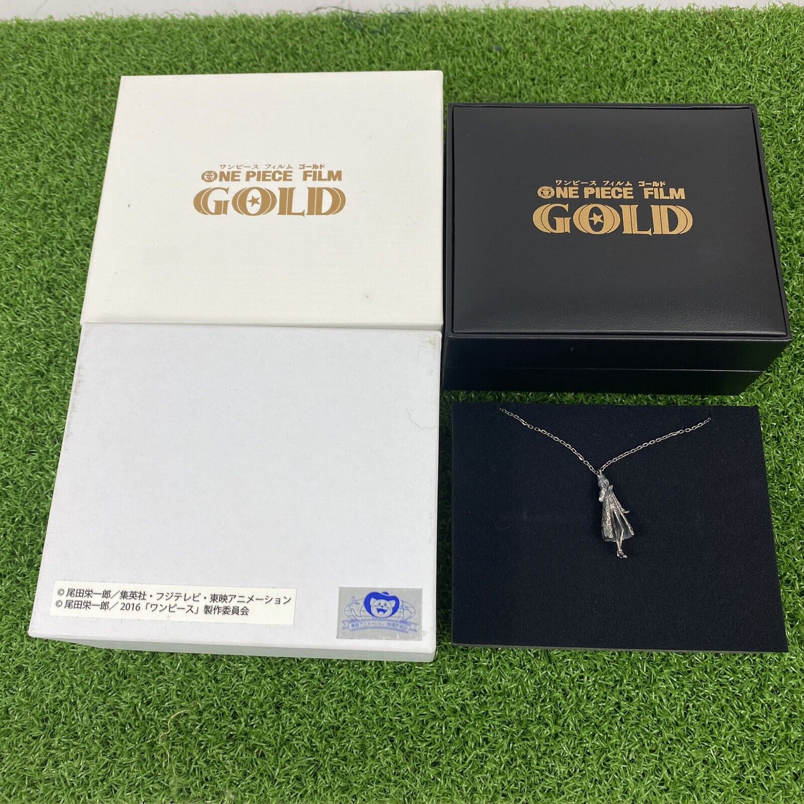2016 K.UNO x One Piece Film GOLD Soul King Brook Necklace 925 Sterling Silver