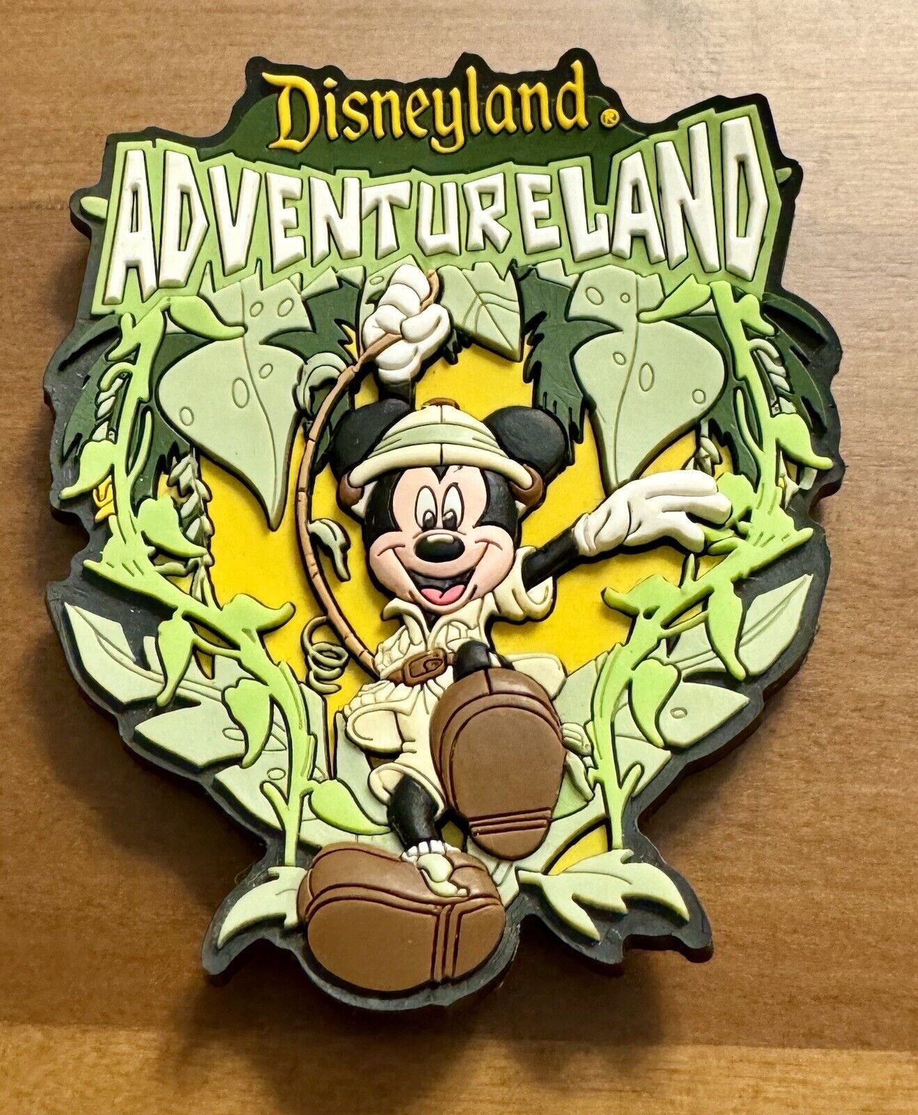VTG Disneyland Adventureland Indiana Jones Mickey Mouse Disney Fridge Magnet HTF