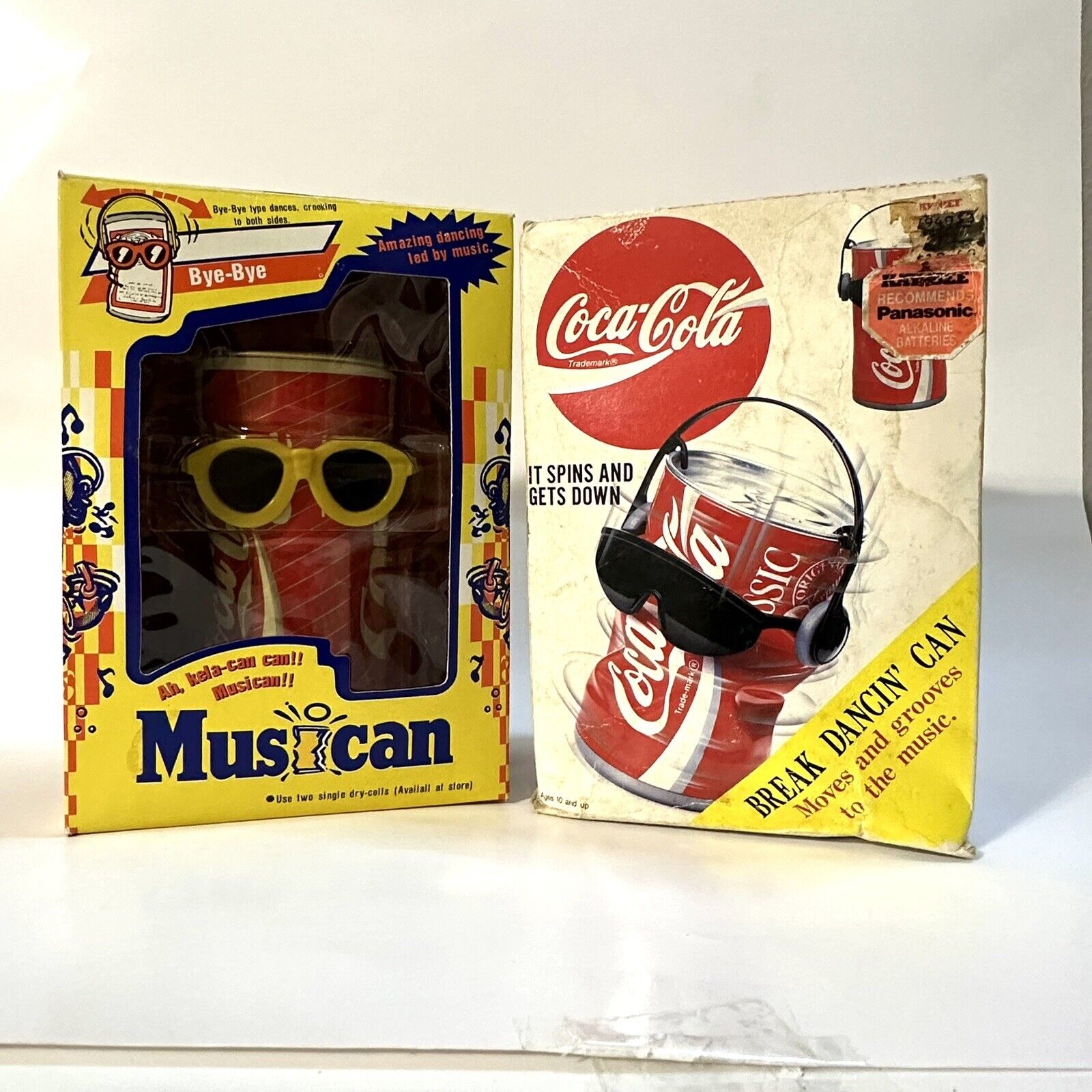 Vintage Coca Cola Dancing Cans 1 Super Rare Prototype (yellow box) Non-working