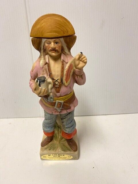 Vintage McCormick Pirate series #2 rum  decanter  great condition 1/2 pint size