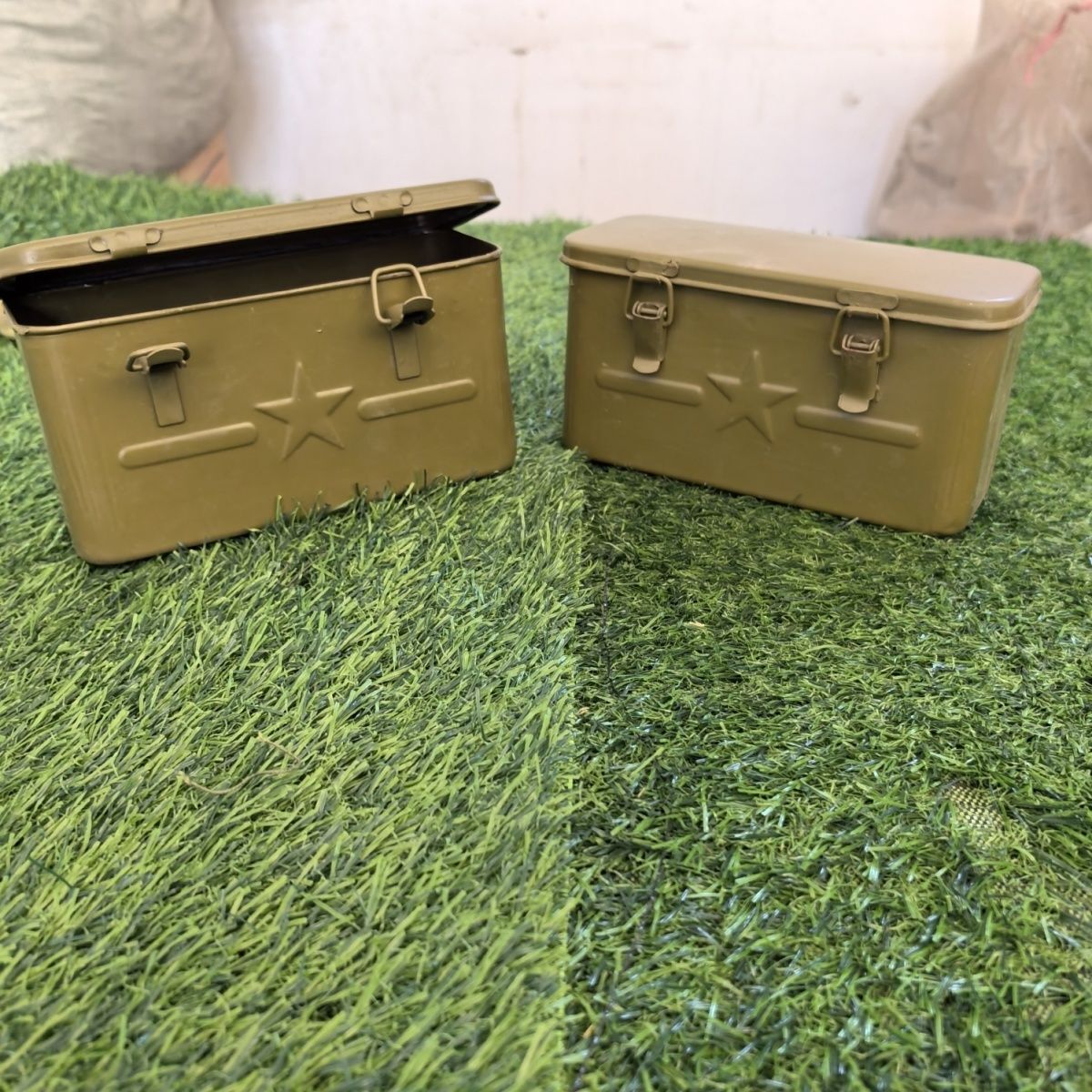 1pc old Chinese Military Surplus Tool Box Iron Box Soviet Made Tool Storage Box