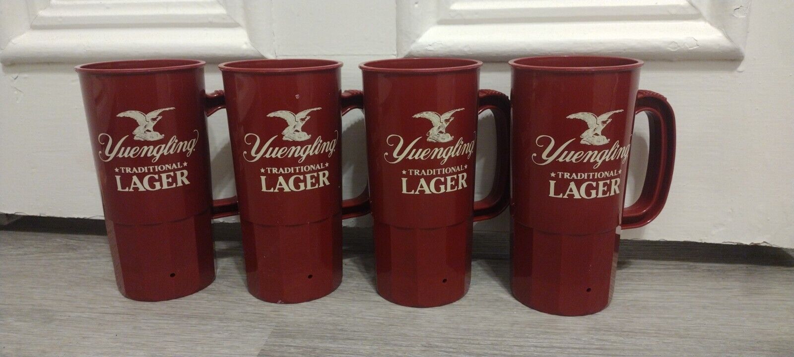 Vintage Rare Yuengling Lager Red Plastic Beer Mug 1829 Before Football USA 