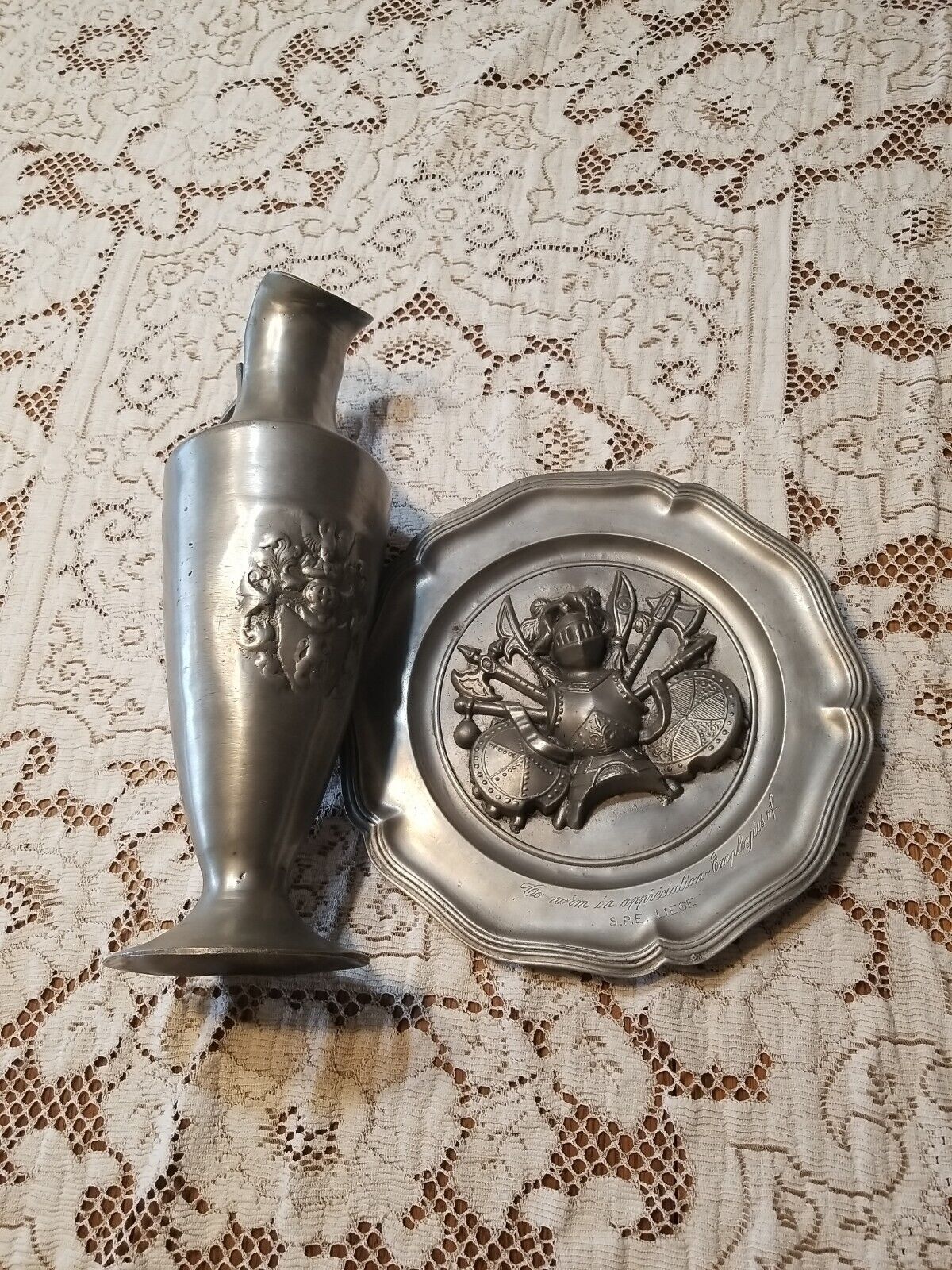 Scrap PEWTER Lot 8 Lbs~Reloading Crafts Jewelry~ Not Scrap. Belgium. 92% and 94%