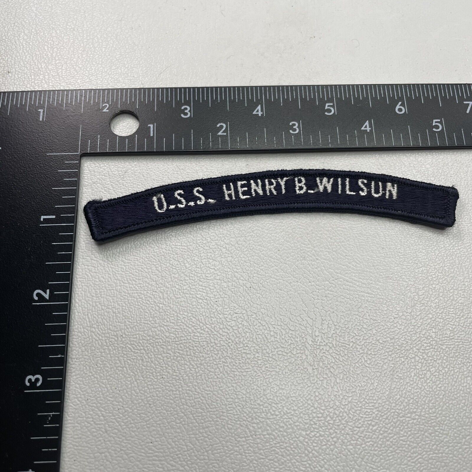 USS HENRY B WILSON Guided Missile Destroyer Navy Tab Patch (Rocker, UIM) 25QQ