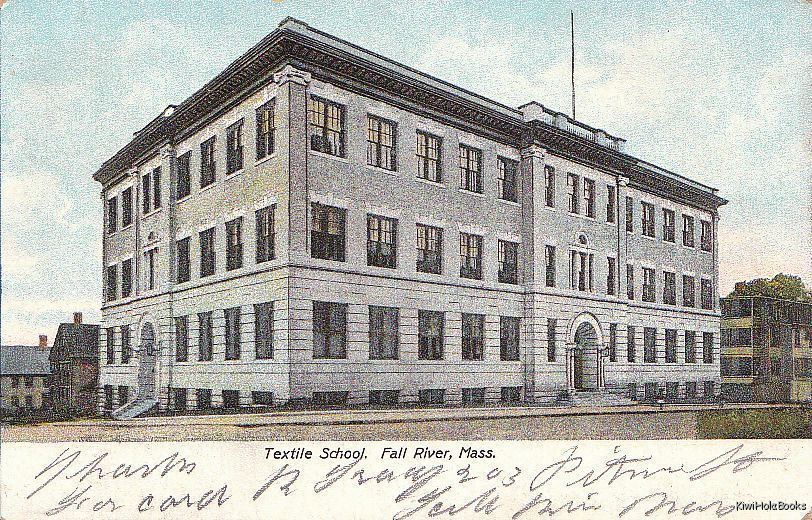  Postcard Textile School Fall River MA