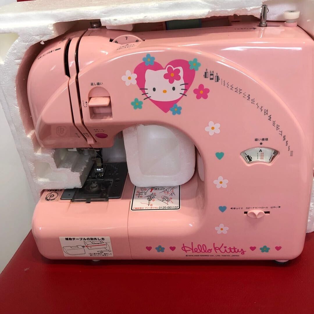 Jaguar Hello Kitty Sewing Machine Pink SN-2000 w/ Box Japan Very Rare