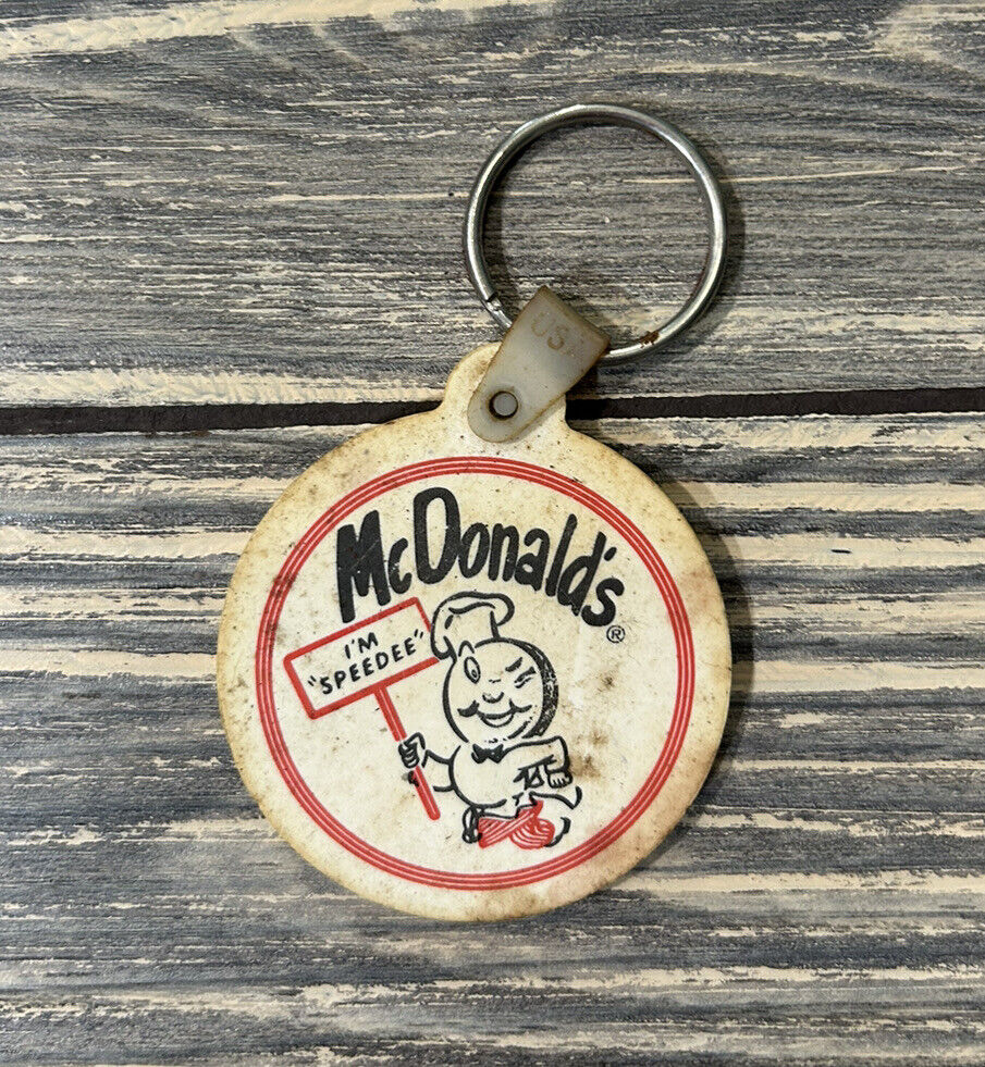 Vintage McDonalds I’m Speedee 3.5” Key Chain