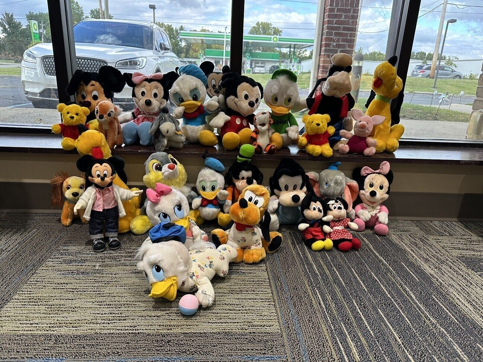 Vintage Huge Lot Disney Store Plush Collectible’s for Disney Lovers. Rare Pieces