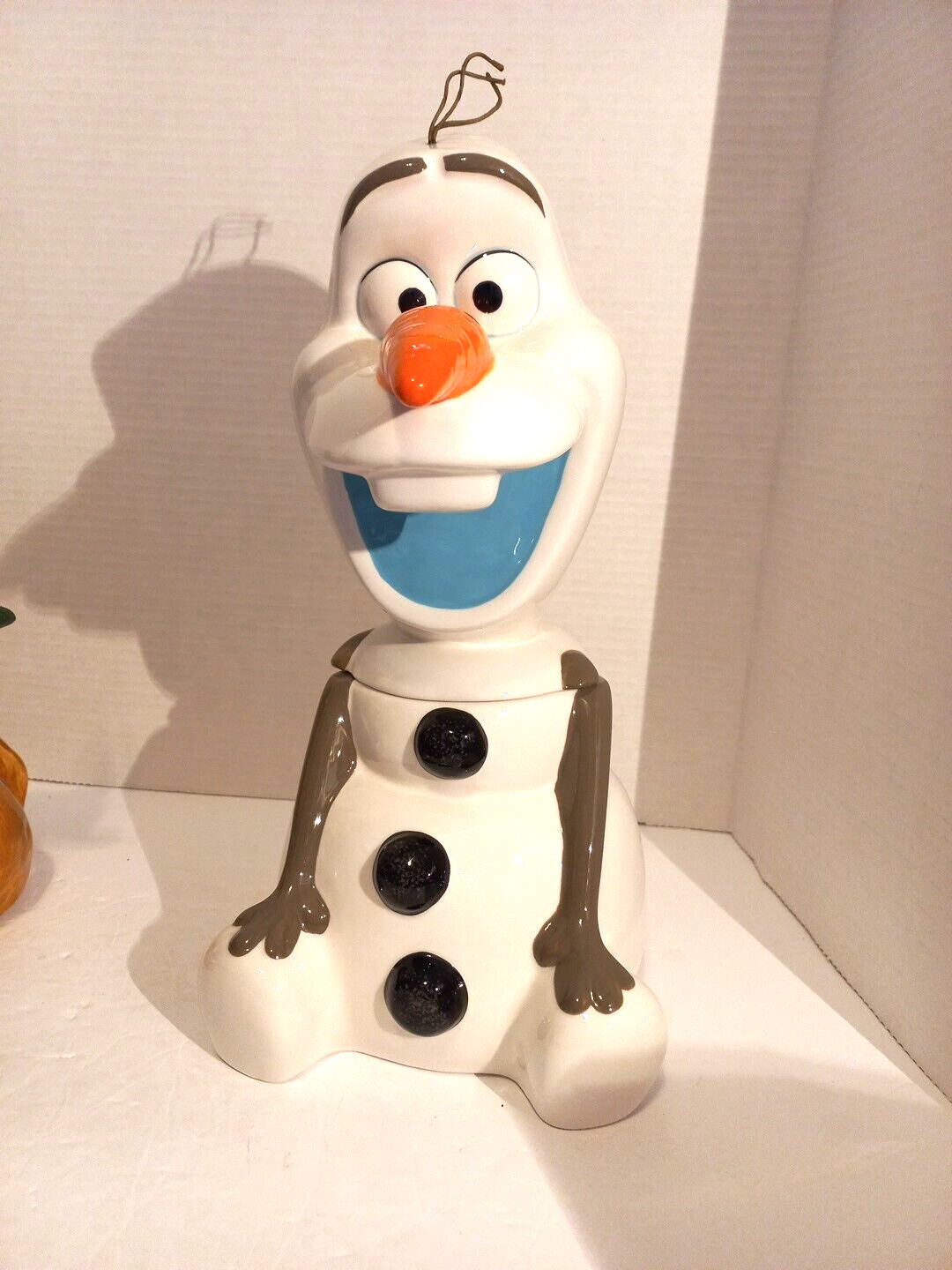 Disney  Frozen Olaf Cookie Jar Ceramic Excellent Condition
