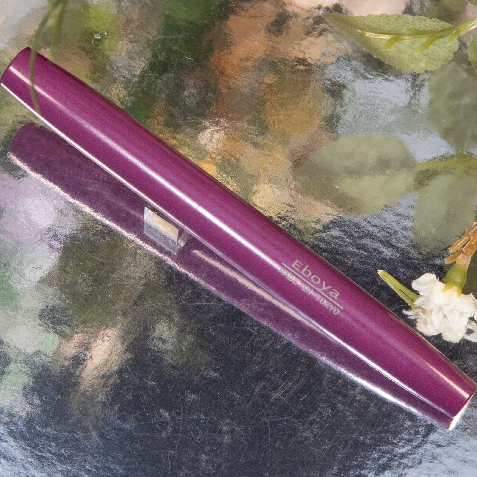 Eboya × Poesie Original Ebonite 14K Fountain Pen HAKOBUNE Lavender Purple MF