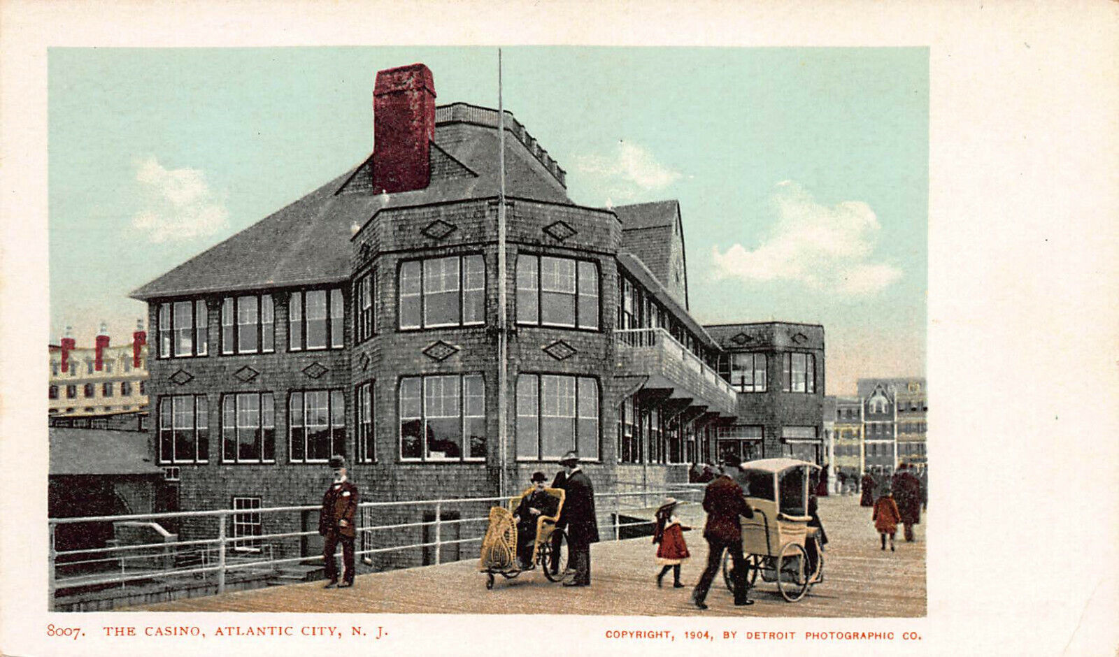 Casino, Atlantic City, N.J., 1904  Postcard, Unused, Detroit Photographic Co 