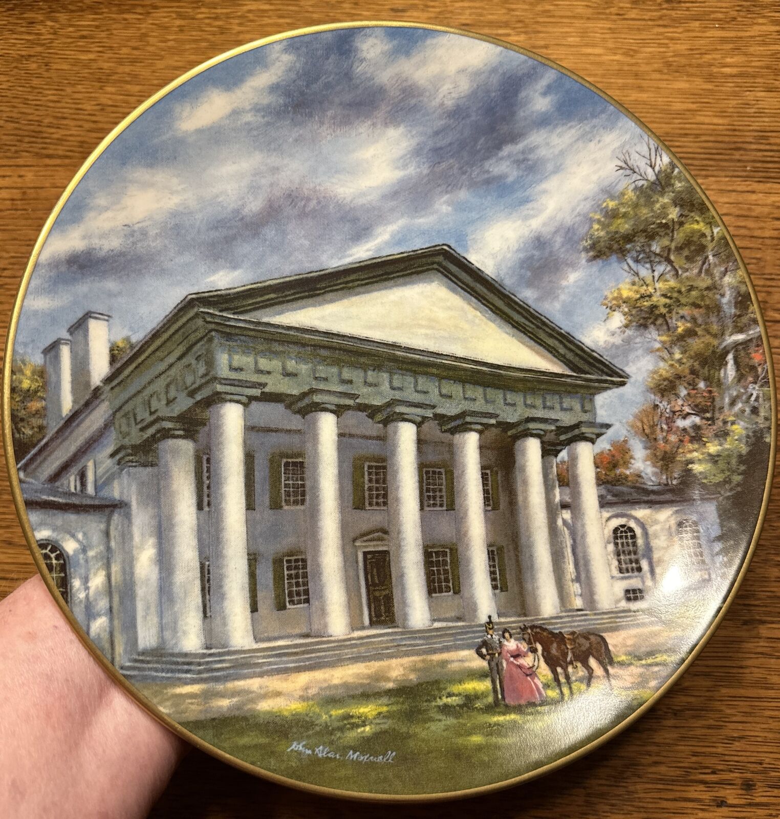 Gorham Southern Landmark Collection Series 10 1/2” Plate Custis-Lee Mansion