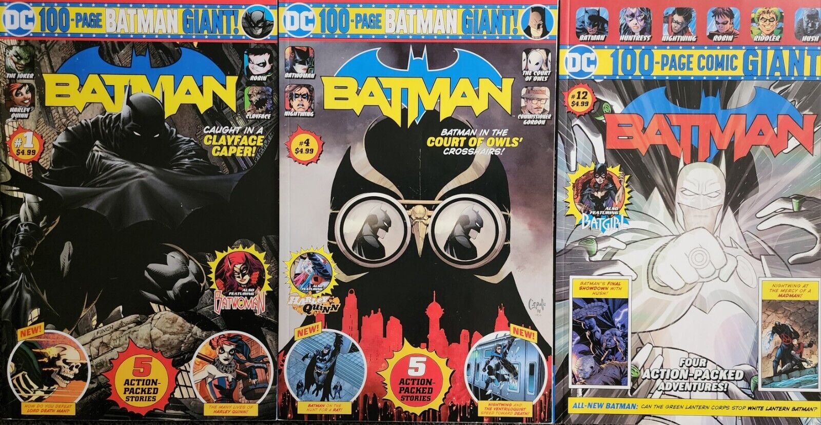 Batman Giant 1, 4, 12 DC Comic Book Lot Joker 2019 Batgirl KEY Nightwing Riddler