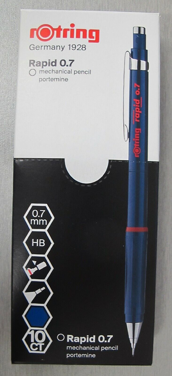 Rotring Rapid Blue 0.7 Pencil 2113888 10 Pencils New In Box Made in Japan