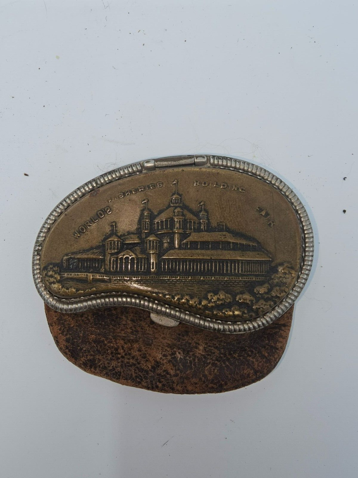 1893 COLUMBIAN EXPOSITION World\'s Fair Fisheries BUILDING Coin purse 130 Years 